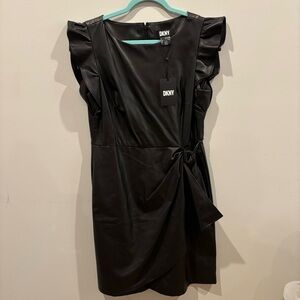 DKNY Leather (Faux) Dress